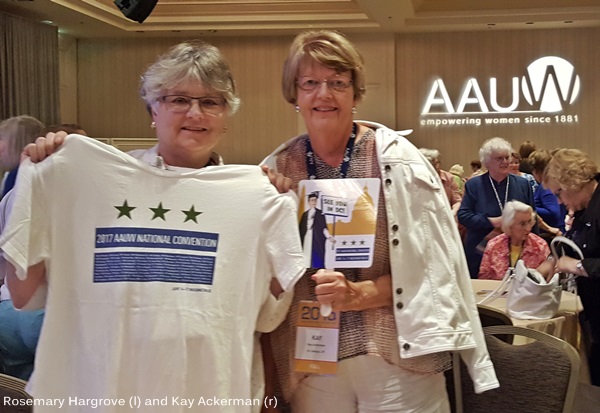 Rosemary Hargrove and Kay Ackerman at the 2015 AAUW National Convention